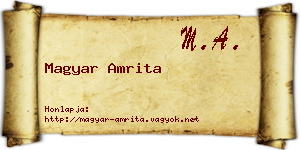 Magyar Amrita névjegykártya